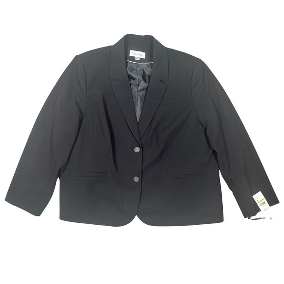 Calvin Klein Jackets & Blazers - Calvin Klein Womens Black Button Professional Suit Blazer Jacket Plus 24W NWT